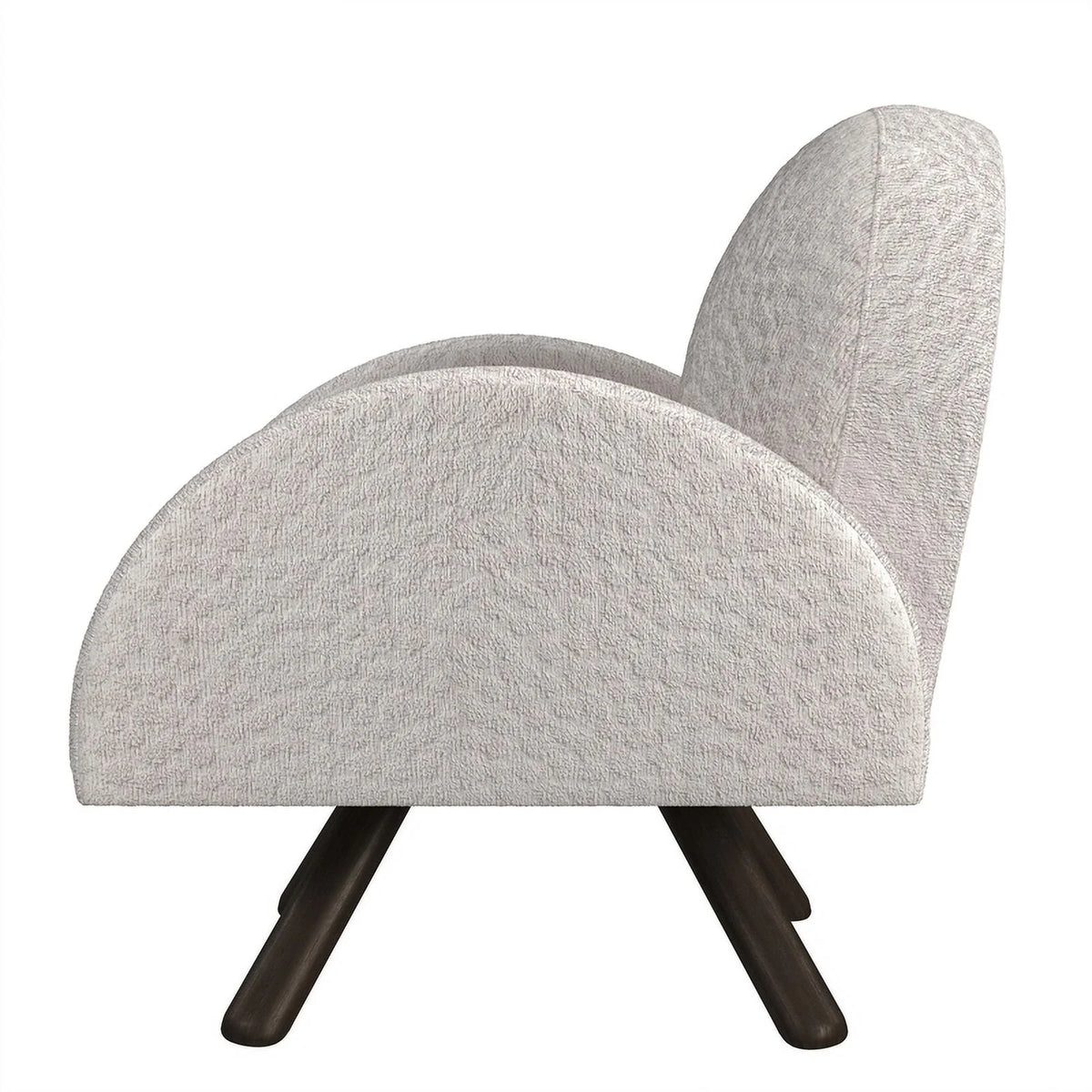 Beige Accent Chair with Wood Frame P5582