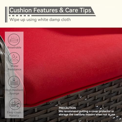 Outdoor Swivel Rocker Patio Chair with Olefin Fabric Cushions Z2125