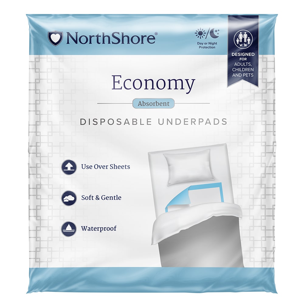 Economy Disposable Underpads, Small, 17x24 in., Case/200 D41016