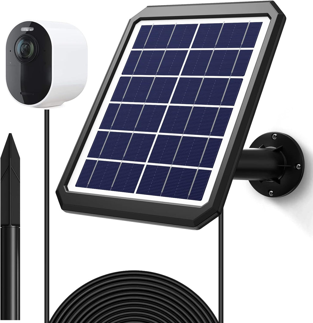 Waterproof Solar Battery Charger for Arlo Cam with Adjustable Wall Mount Bracket Ground Stake V326
