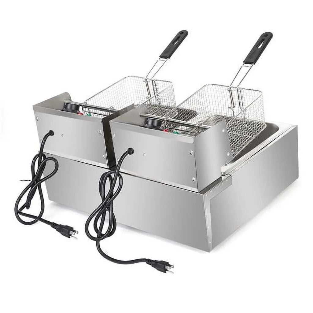 5000W 12L Dual Tanks Electric Deep Fryer with 2 Basket S7427