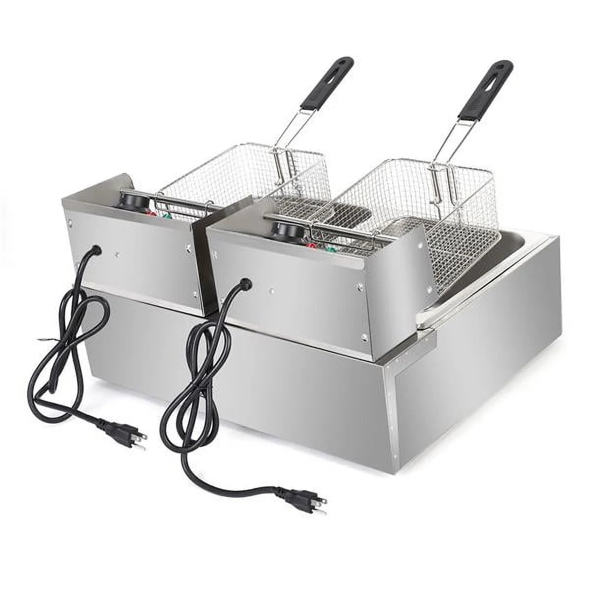 5000W 12L Dual Tanks Electric Deep Fryer with 2 Basket S7427