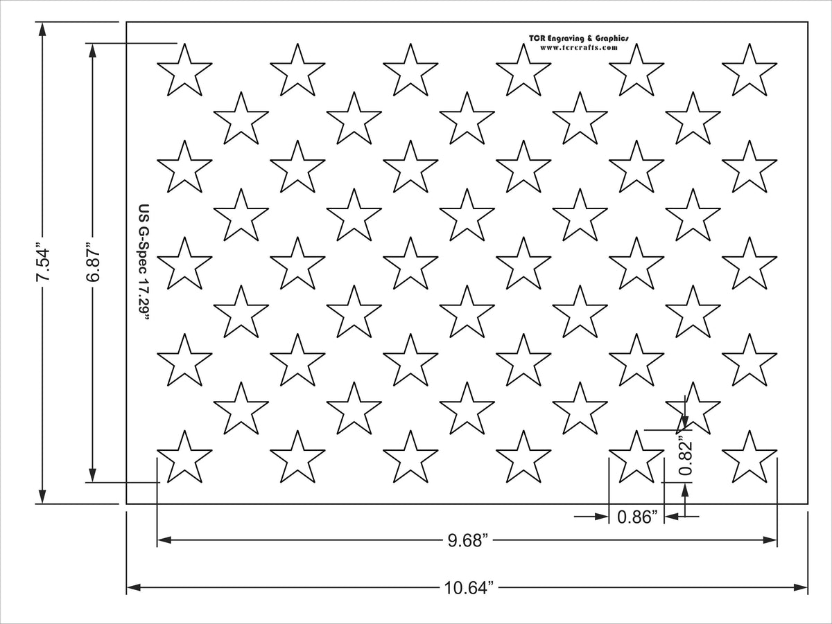 14 Mil-G-Spec Star Field Stencil R262