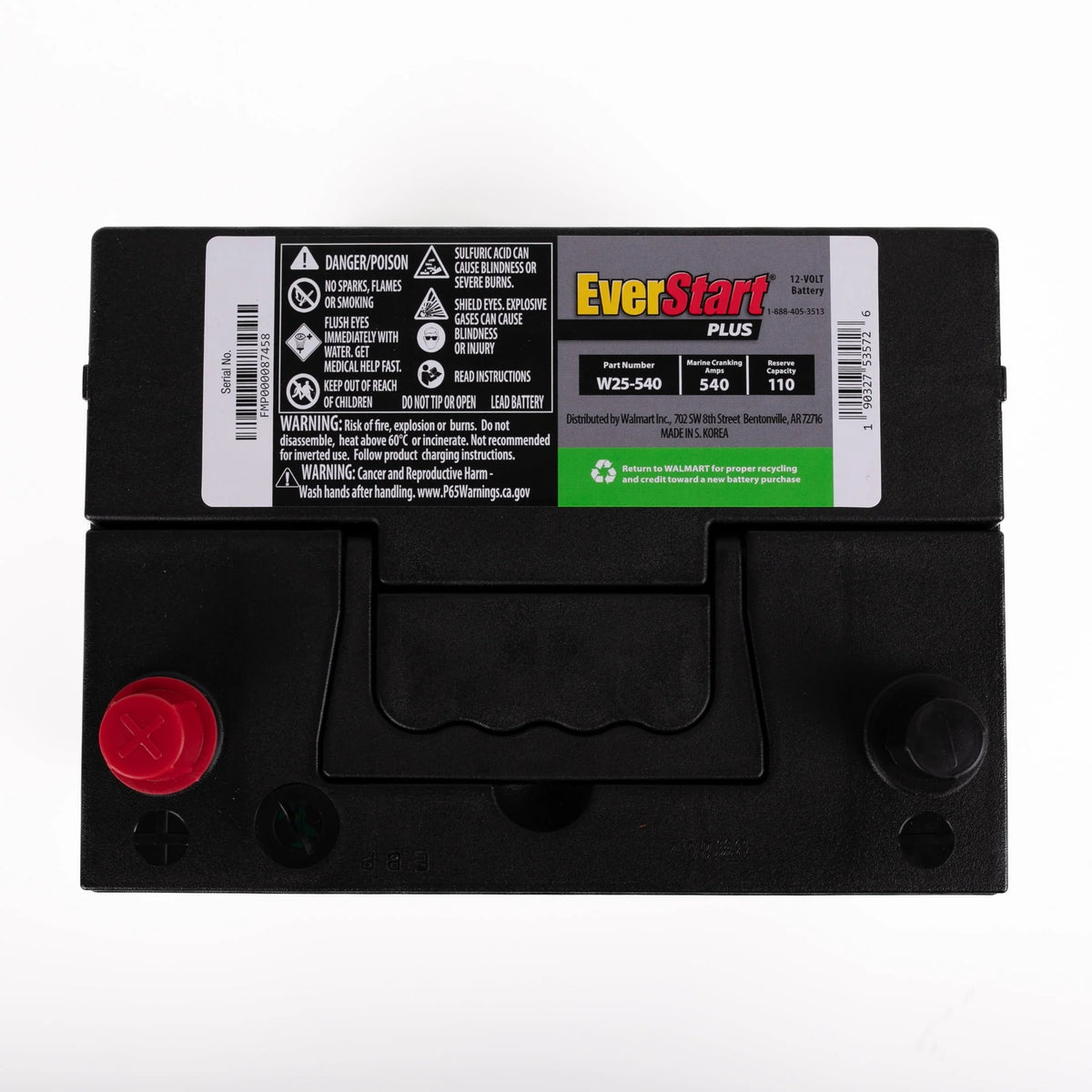 Lead Acid Automotive Battery Group Size 25 12 Volt 550 CCA K841386