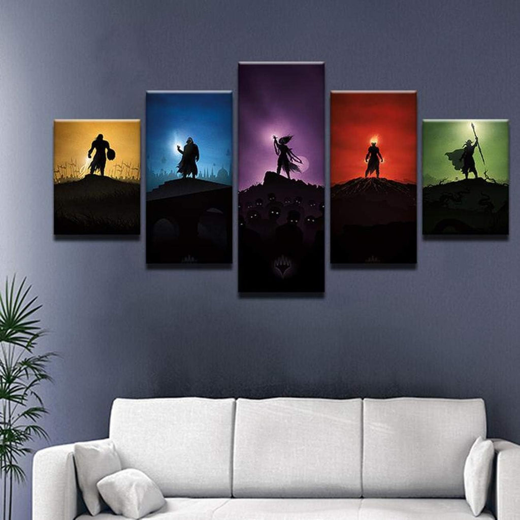 5 Panel Canvas Print Wall Art J8083