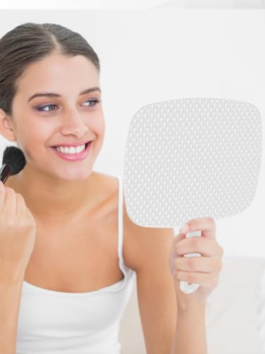 Extra Large Handheld Salon Mirror with Handle Black 12.4" Lx 9" W S1136