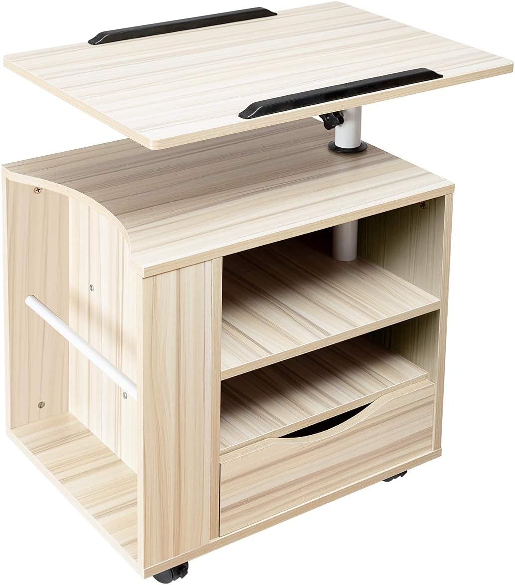 Black Wooden Bedside Table with Drawers Y319