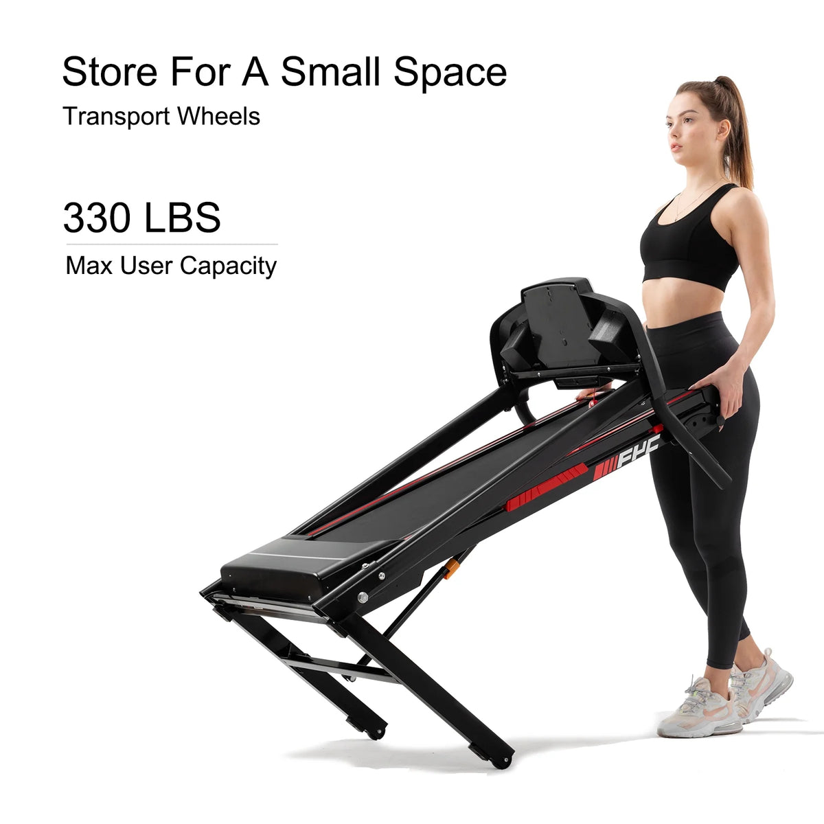 Folding Treadmill Electric 3.5 HP Running Machine with Incline C385