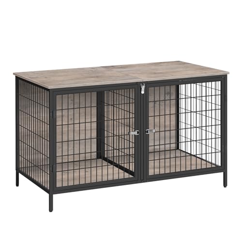 Rustic Brown Dog Crate Furniture with Removable Divider S983