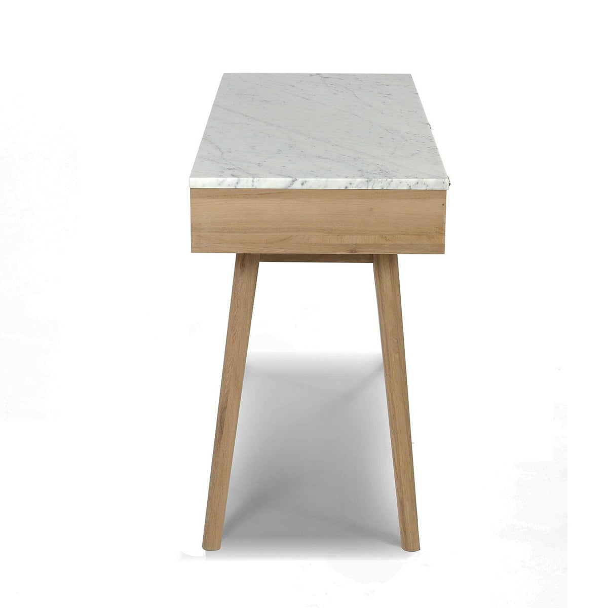 Black Marble White Writing Desk R7869
