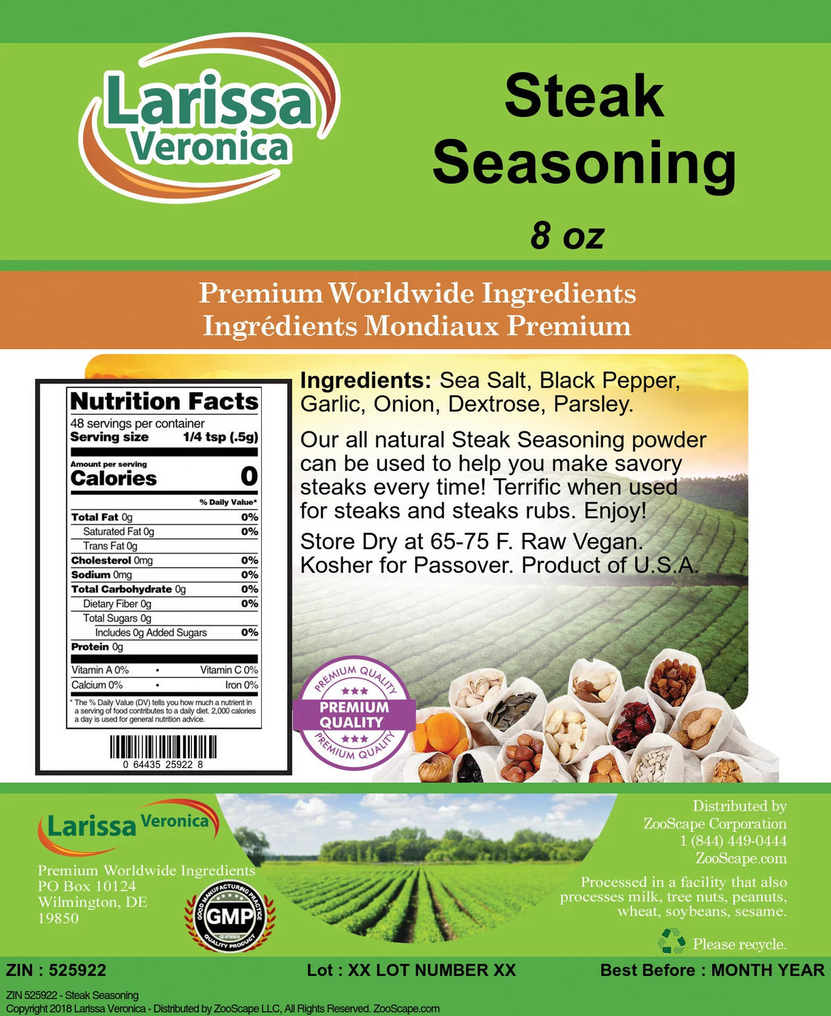 Steak Seasoning 8 oz 2-Pack V2987