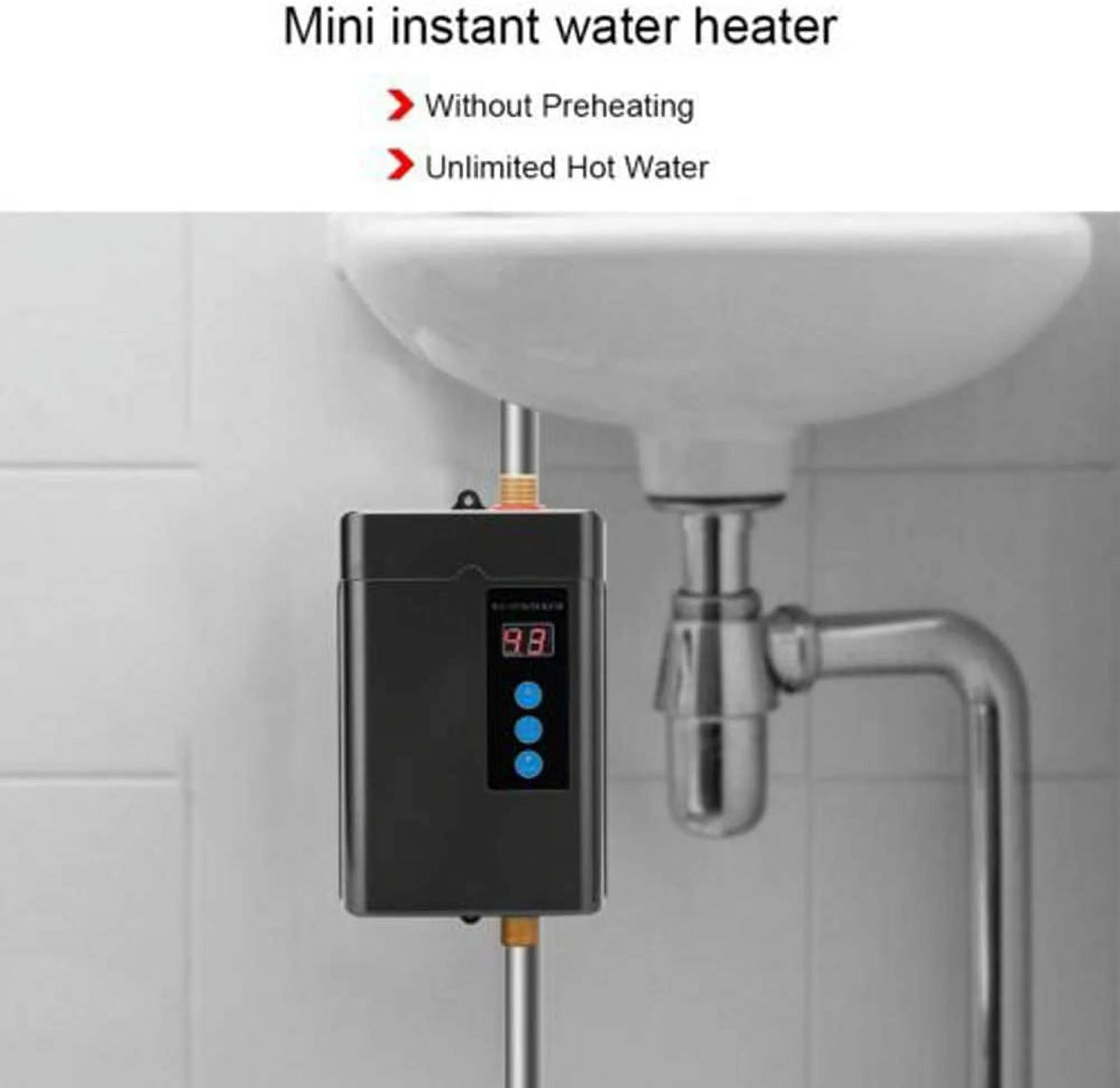 Electric Water Heater Mini Tankless Instant Hot Water Heating U9329