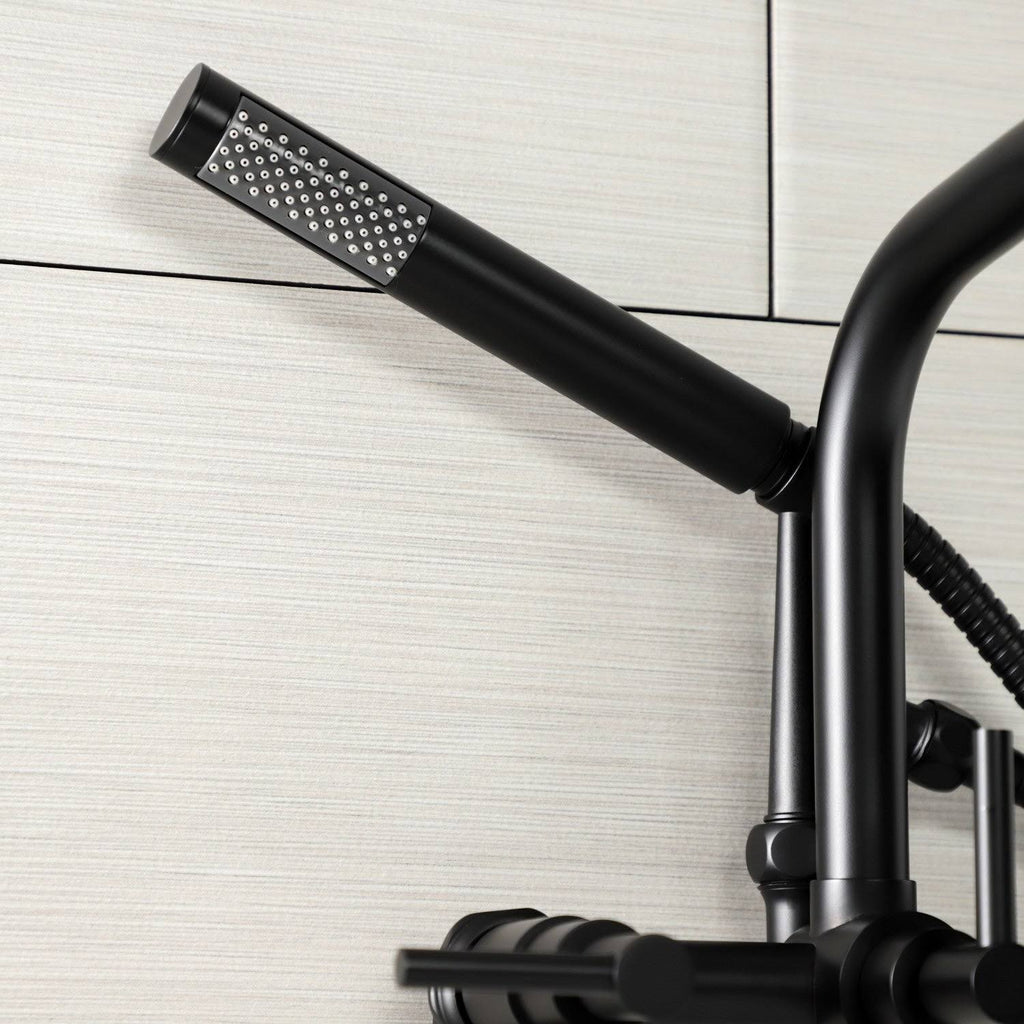 Brushed Nickel Wall Mount Clawfoot Tub Faucet X8967