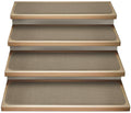 Set of 15 Attachable Carpet Stair Treads Camel Tan 9 in. x 36 in. V252123