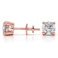 14K Rose Gold Moissanite Stud Earrings S52128
