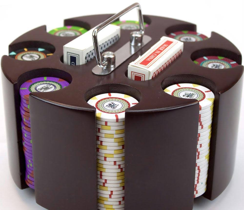 200ct Clay Gaming Chip Set in Carousel S8400