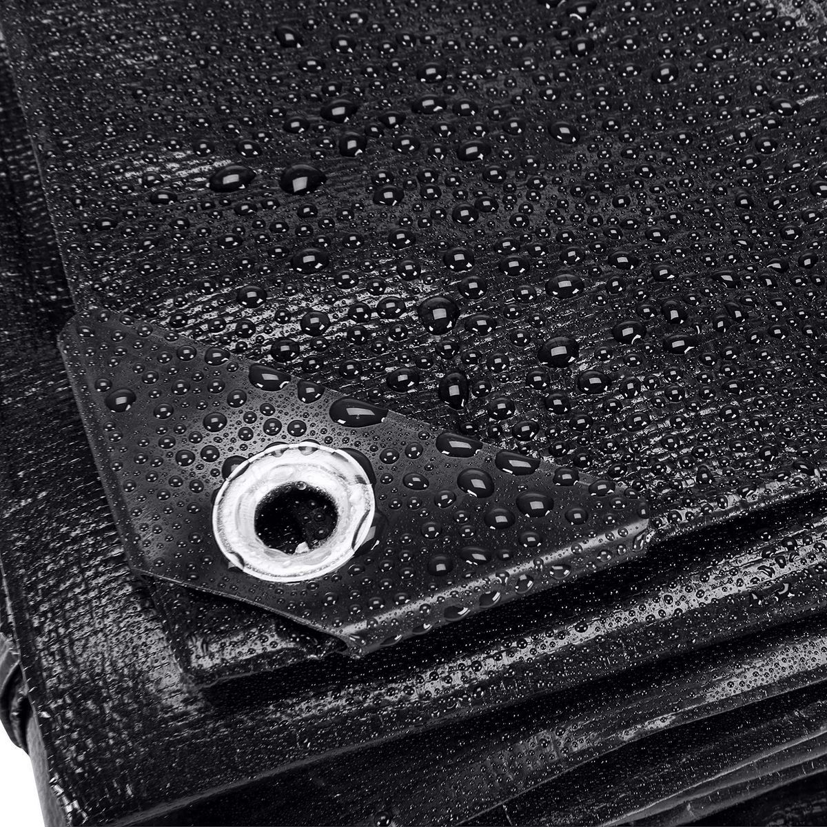 18 ft. x 24 ft. Silver and Black Weather-Resistant Tarp A8599