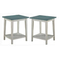 Light Green 1-Shelf Side Table (Set of 2) D17032