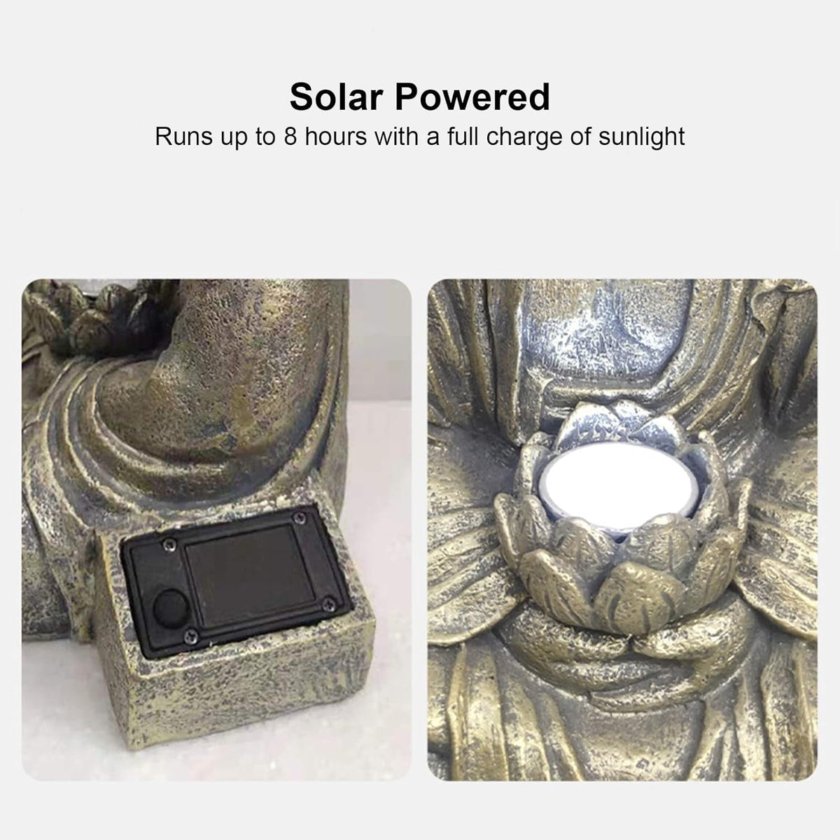 Solar Powered Buddha Garden Statue M919