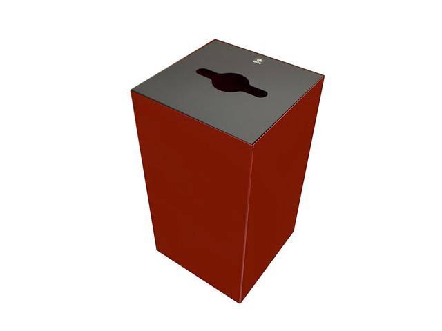 Scarlet Steel Recycling Receptacle, 32 gal, Set of 3 F856103