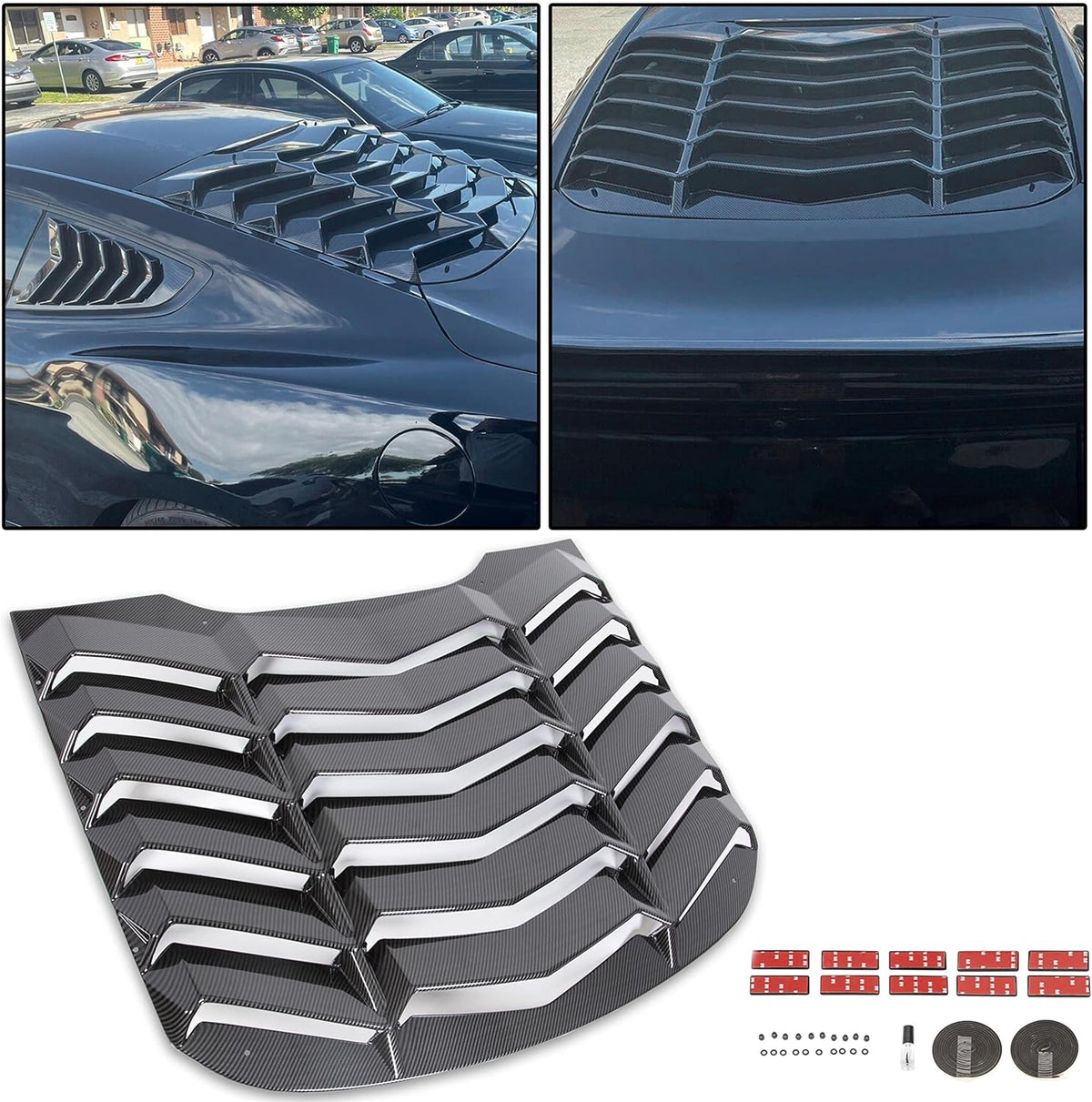 Rear Window Louvers Sun Shade Cover for 2015-2020 Mustang S901097