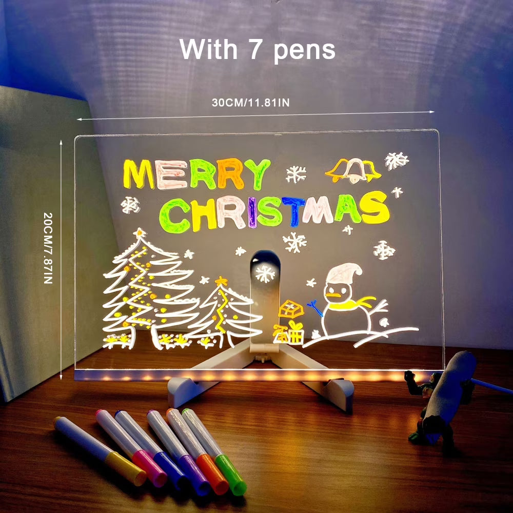 Acrylic Message Note Board LED Lamp F322