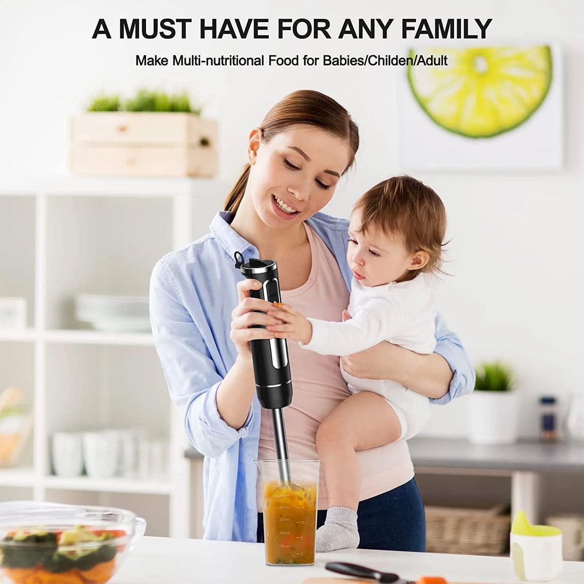 500 Watt 8 Speed Immersion Hand Blender D823