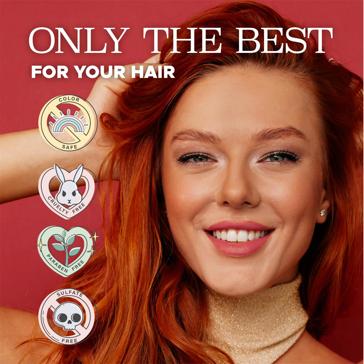 Red Shampoo and Conditioner Set for Red Hair, Sulfate, Paraben free 2 x 1.01oz F312879