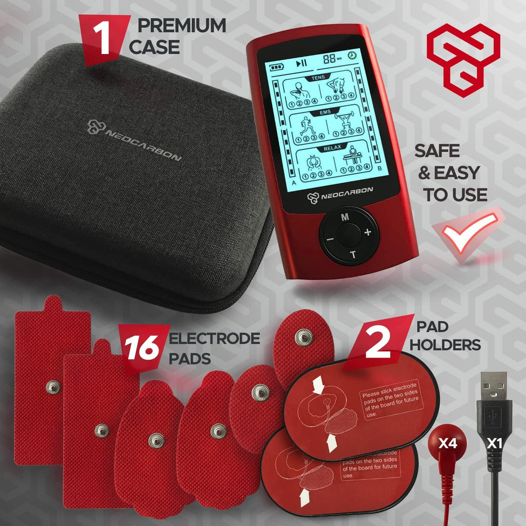 TENS EMS Muscle Stimulator with 16 Electrode Pads G79198
