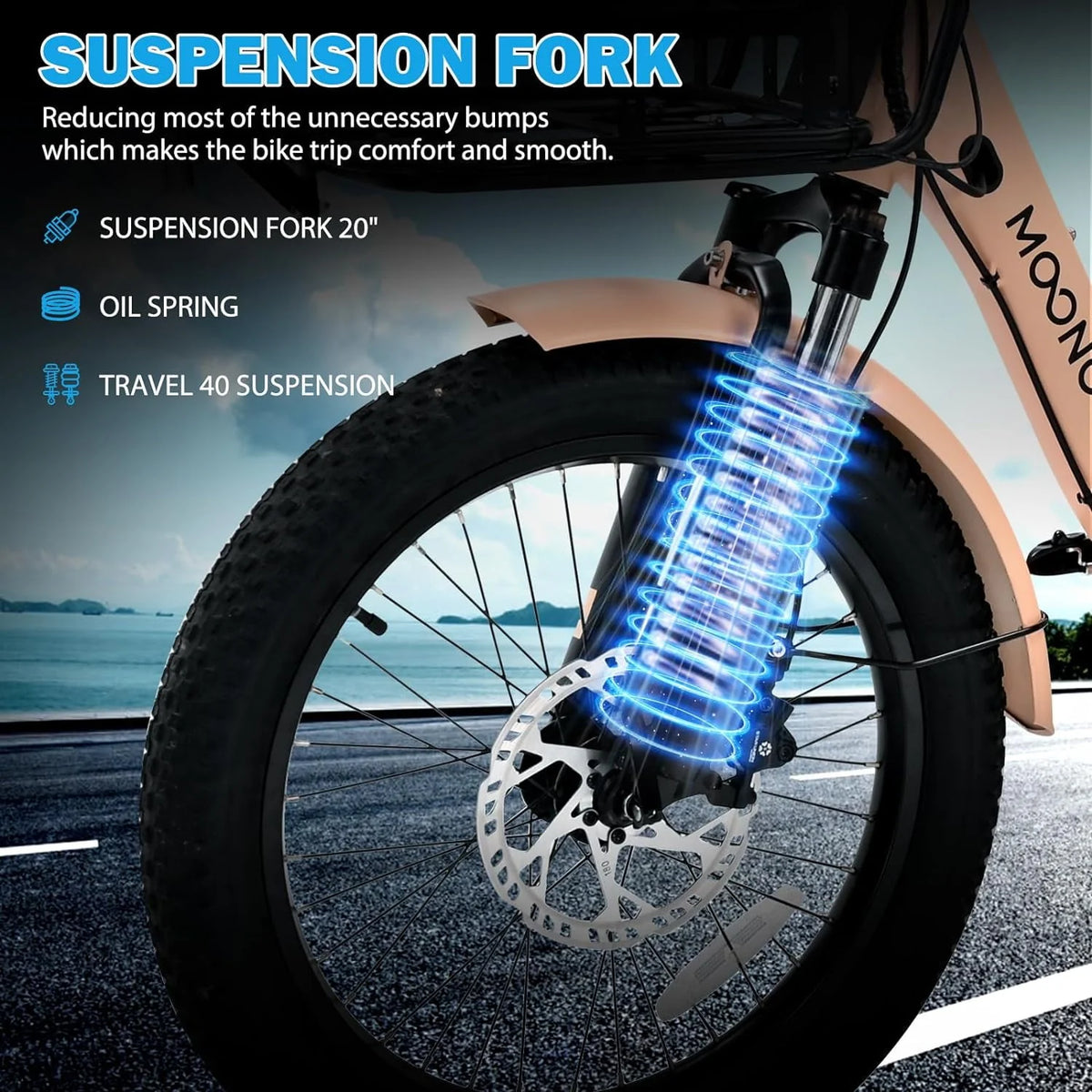 Folding Electric Tricycle 750W Motor 48V 20 Fat Tire 3 Wheel Electric Bicycle H496583
