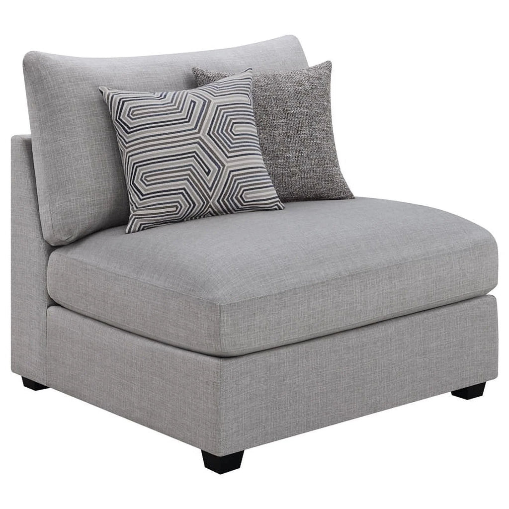 5-piece Fabric Upholstered Modular Sectional Gray B340