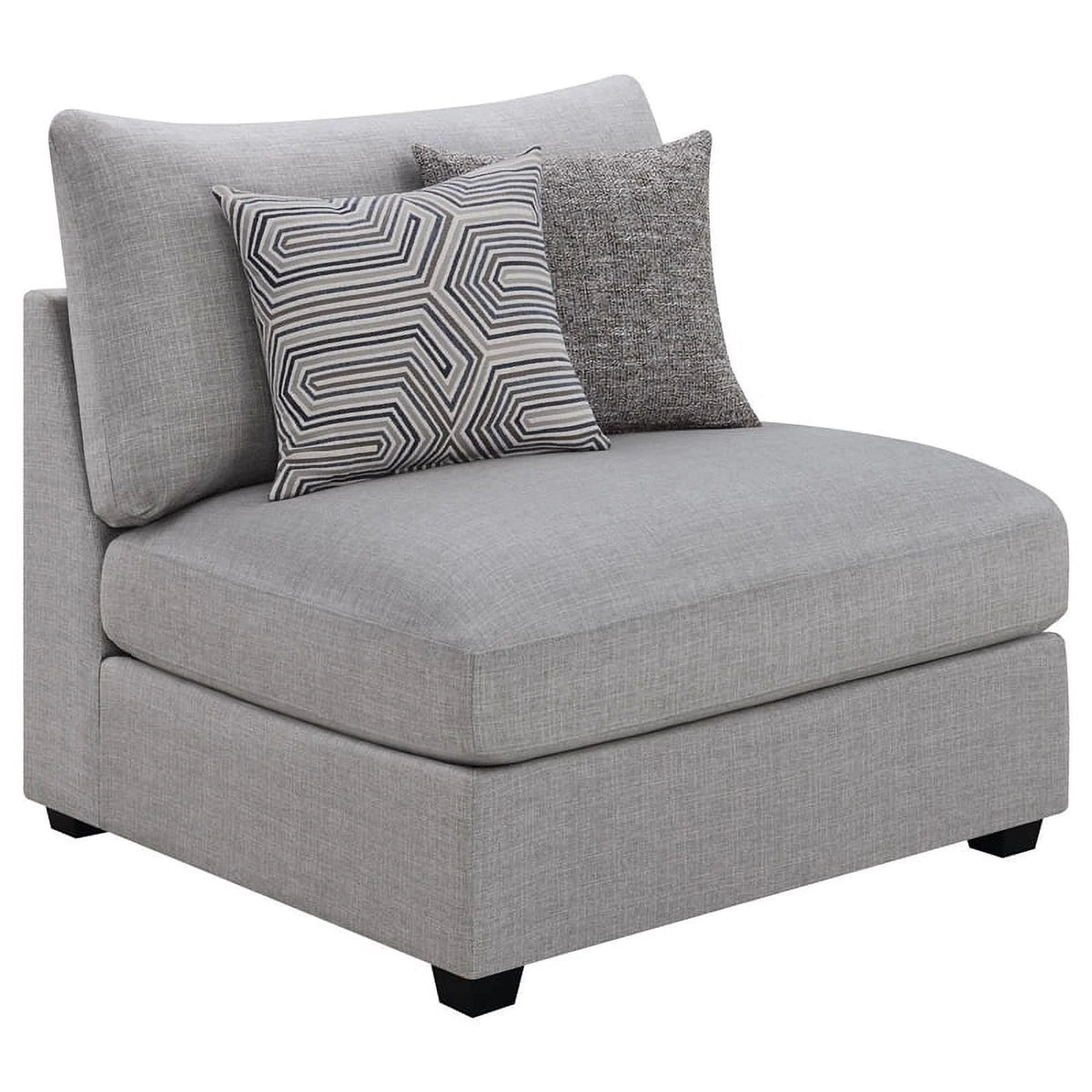 5-piece Fabric Upholstered Modular Sectional Gray B340