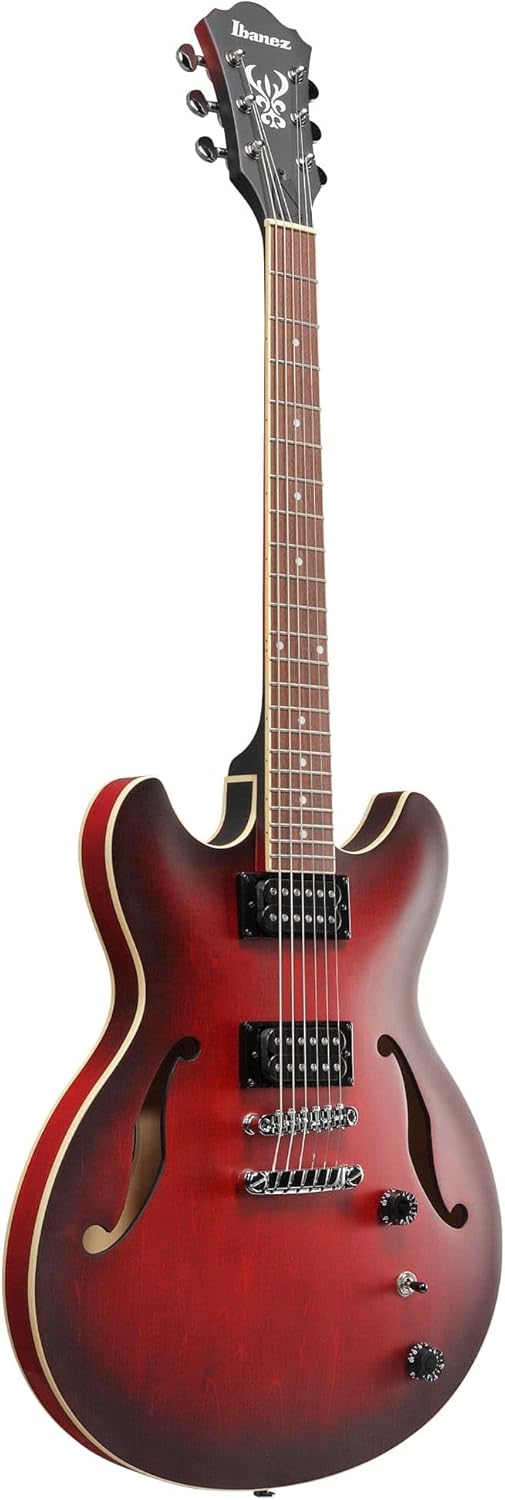 Sunburst Red Semi-Hollow Electric Guitar O6650