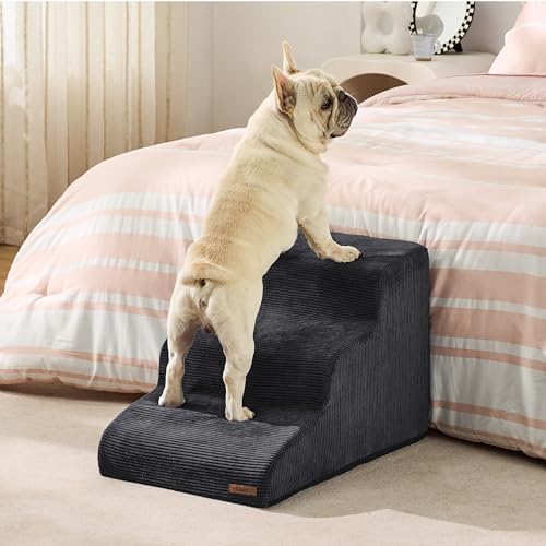Grey 5 Step Dog Stairs with Non-Slip Bottom M228618