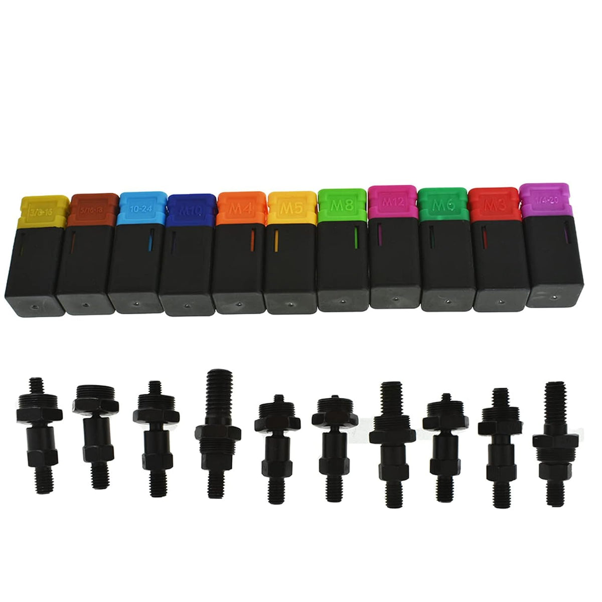 16 Rivet Nut Tool Hand Blind Riveter Kit with 11PCS Metric and Mandrels 110Pcs Assorted Rivet Nuts L100339