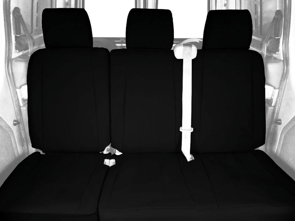 Rear 60/40 Split Back Solid Cushion Seat Covers Black Insert and Trim C456