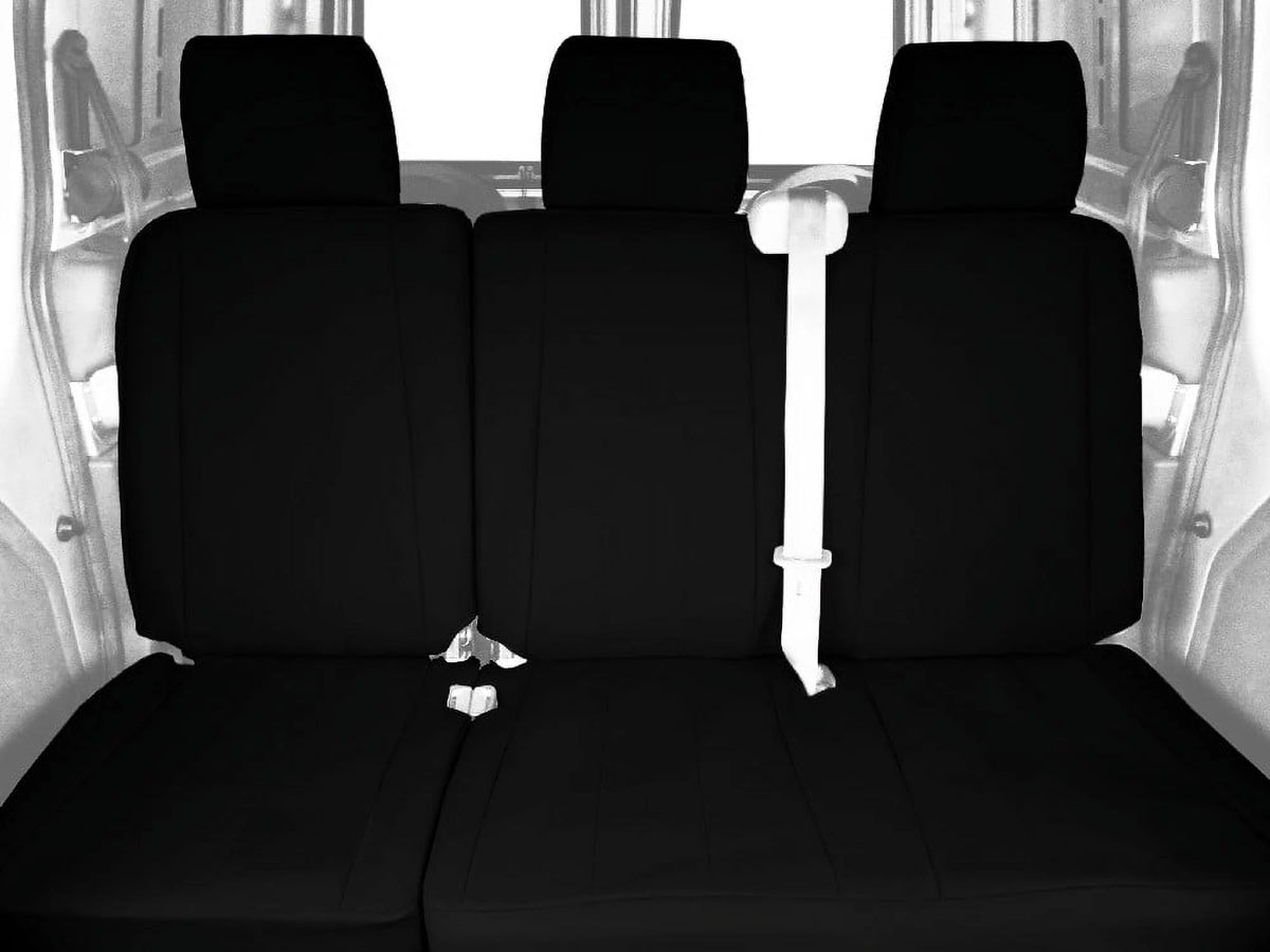 Rear 60/40 Split Back Solid Cushion Seat Covers Black Insert and Trim C456
