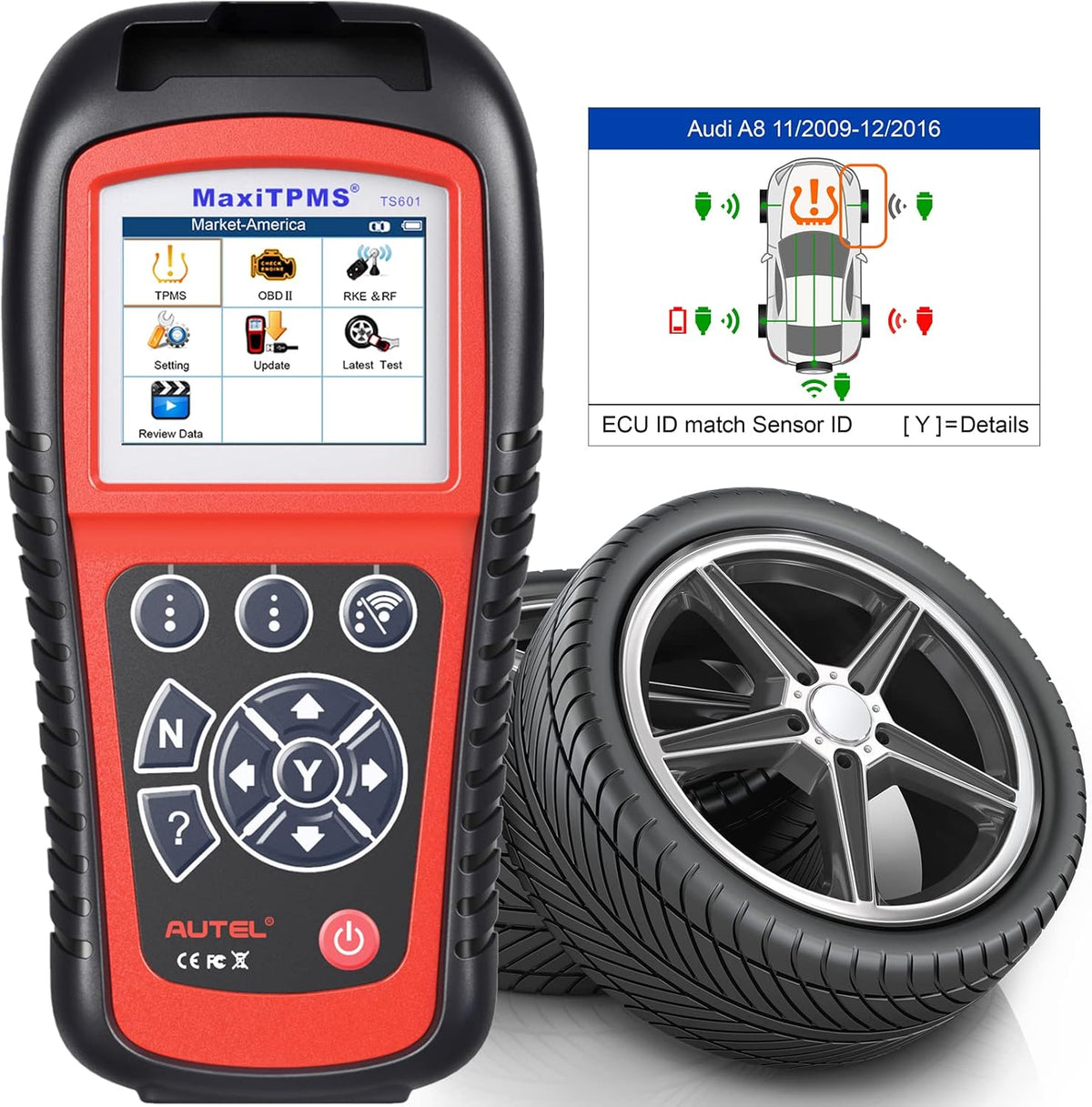 TPMS Relearn Tool with Tire Pressure Sensor Reset S3865