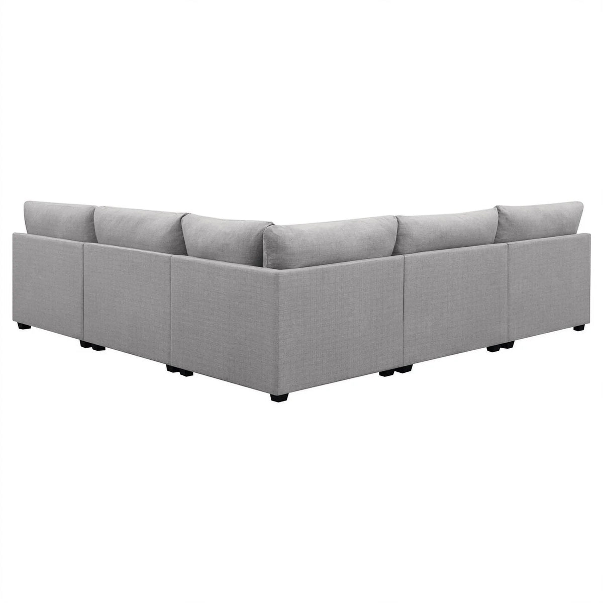 5-piece Fabric Upholstered Modular Sectional Gray B340