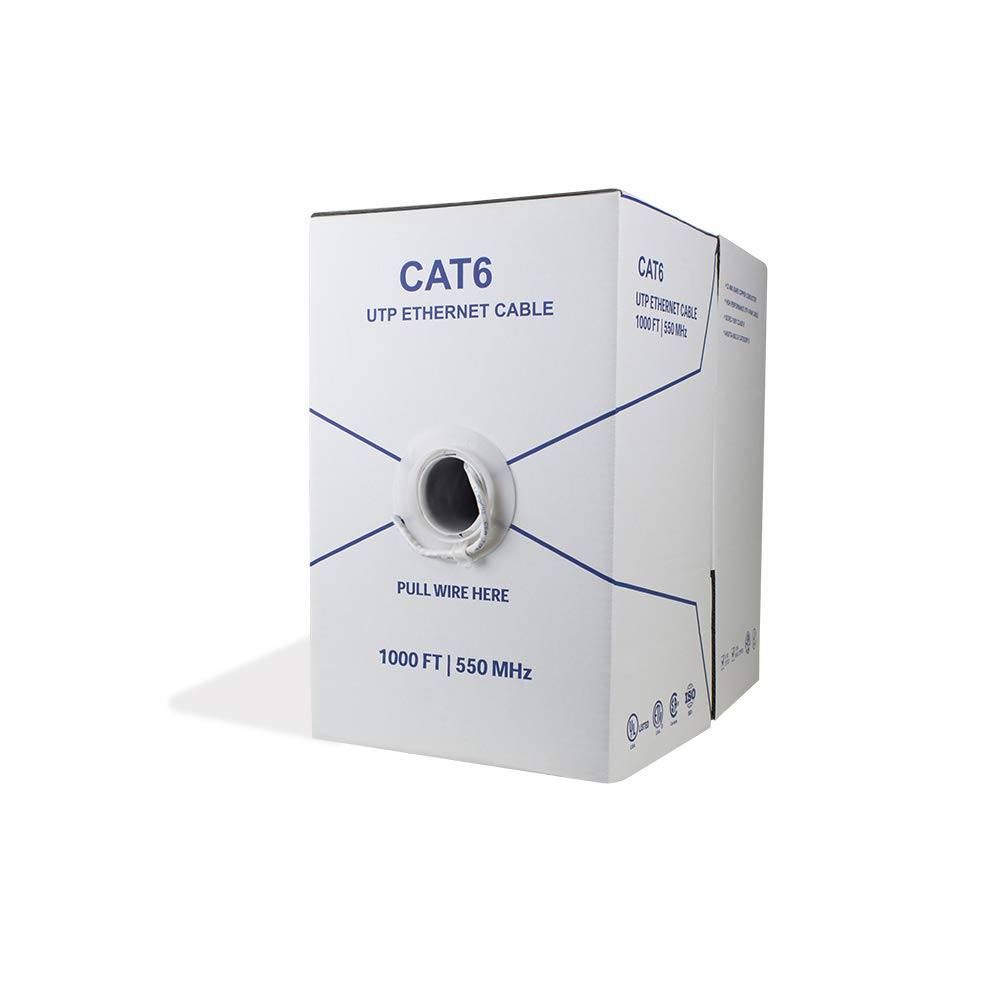 Cat6 Riser CMR 1000ft 23AWG 4 Pair Solid Bare Copper 550MHz UTP H35097