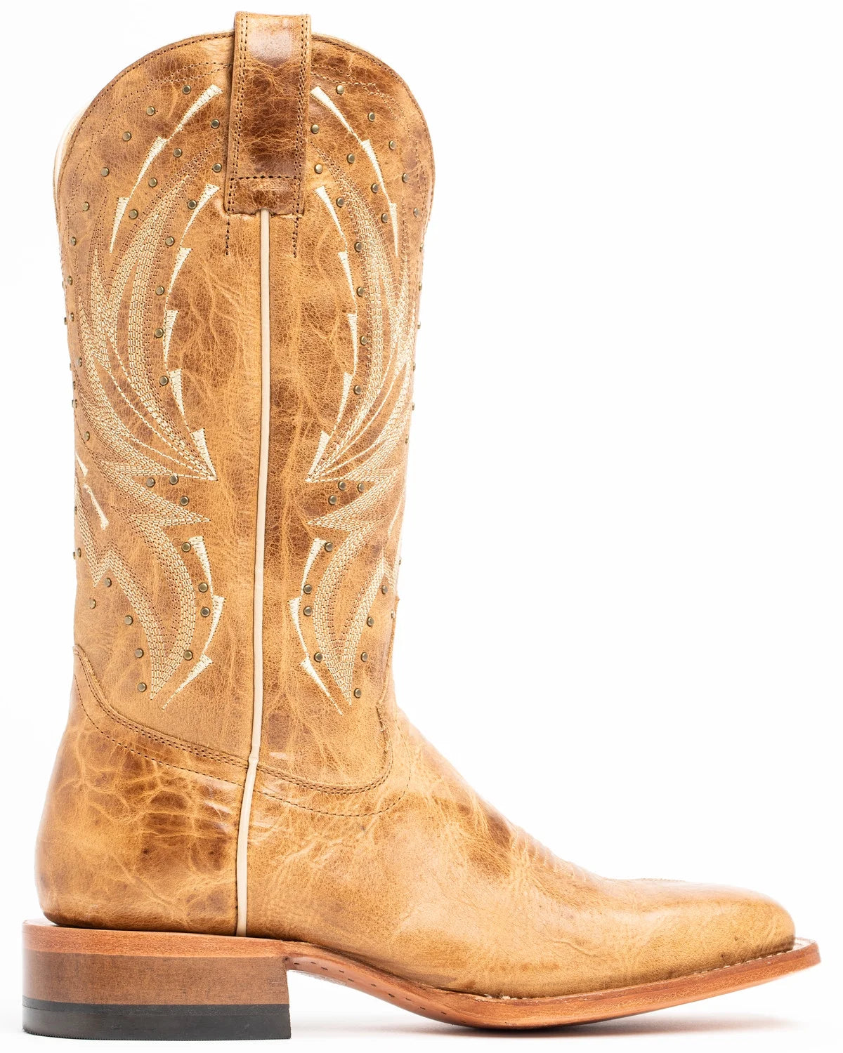 Women's Hybrid Leather TPU Cowboy Performance Boot Broad Tan S53191
