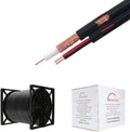 1000FT Black RG59/U Siamese CCTV Video Cable with Power Q1992
