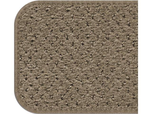 Set of 15 Attachable Carpet Stair Treads Camel Tan 9 in. x 36 in. V252123
