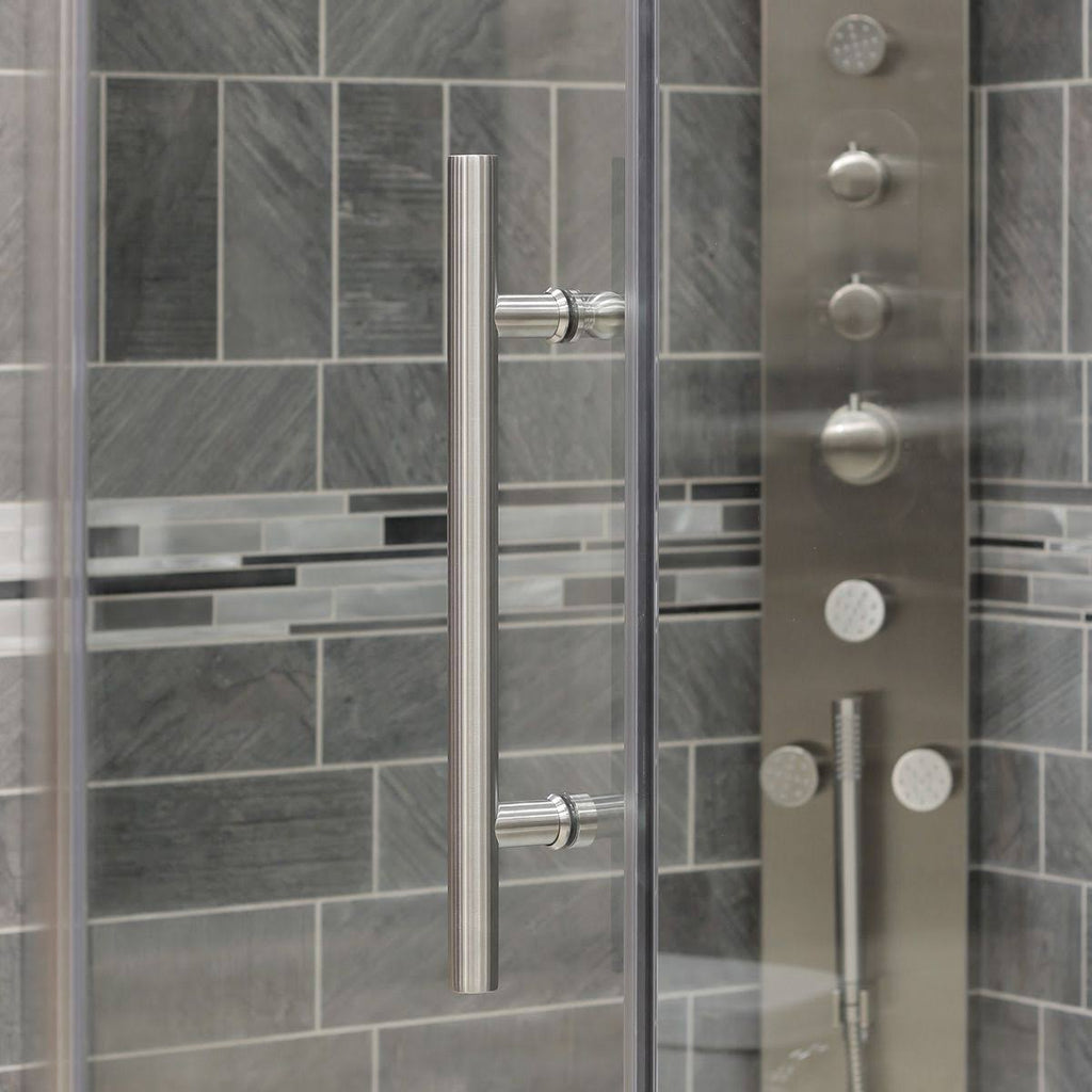 Chrome 34-35W x 72H Pivot Swing-Out Shower Door T591