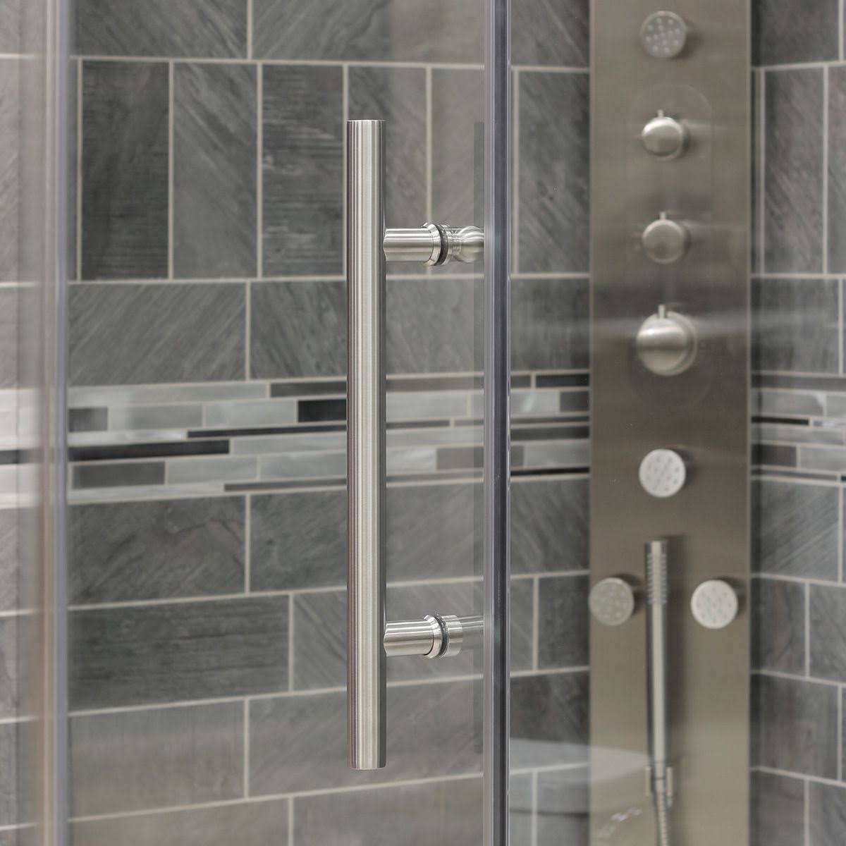 Chrome 34-35W x 72H Pivot Swing-Out Shower Door T591