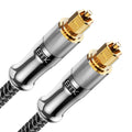 90 Degree Nylon Braided Optical Cable (6 Feet/2M, Black) L2756