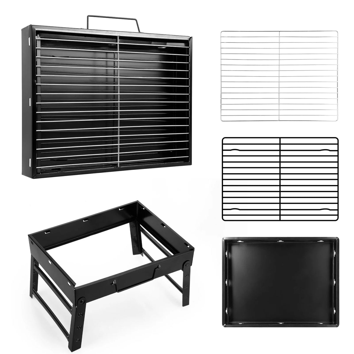 Charcoal Folding Portable Smoker Grill D599