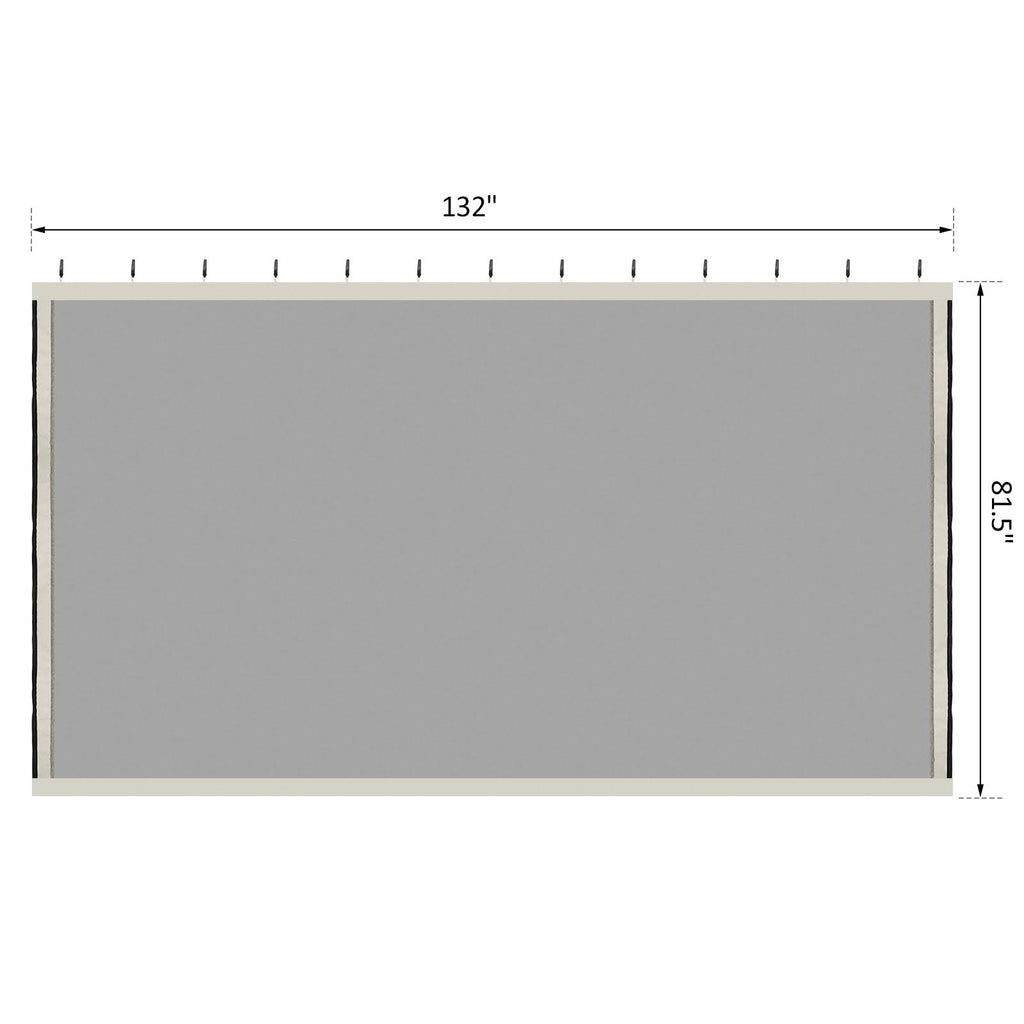 4-Panel Mesh Mosquito Netting Sidewalls with Zippers for Patio Gazebo G225602