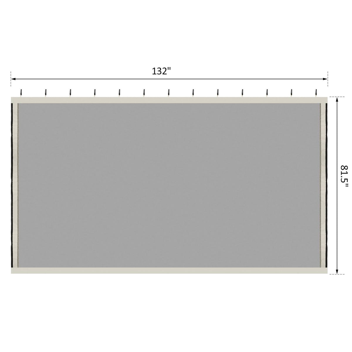 4-Panel Mesh Mosquito Netting Sidewalls with Zippers for Patio Gazebo G225602