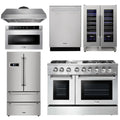 48 Propane Dual Fuel Range, Range Hood, Refrigerator, Dishwasher, Microwave, Wine Cooler U847